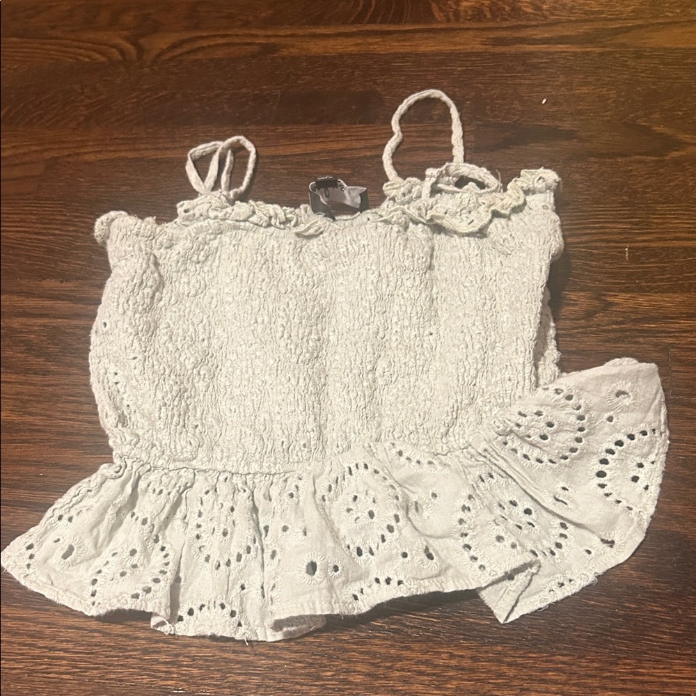 Lulu's Cream Textured Camisole Top